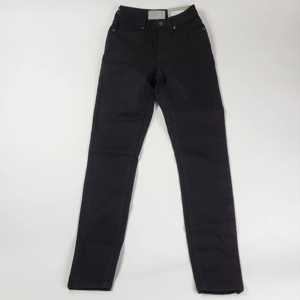 Everlane Black Curvy High Rise Skinny Jeans sz 26 regular - Picture 3 of 6